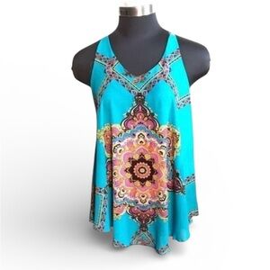 Tyche Lightweight Flowy Sleeveless Medallion
Print Top Size M